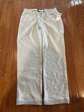 Grey Womens Sweatpants with Drawstring Waist
